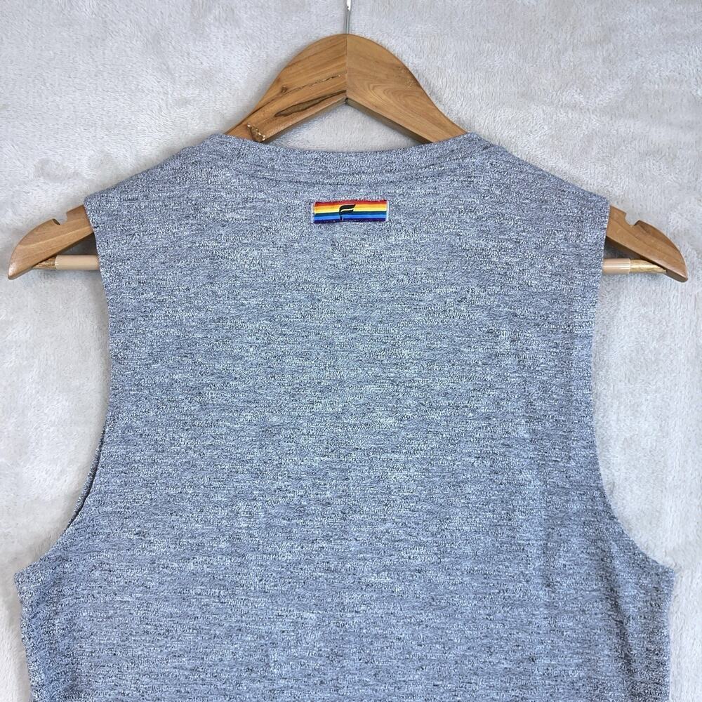 Fabletics Pride Edition Heathered Grey Muscle Tank XS/S Men's 36" Rainbowcore